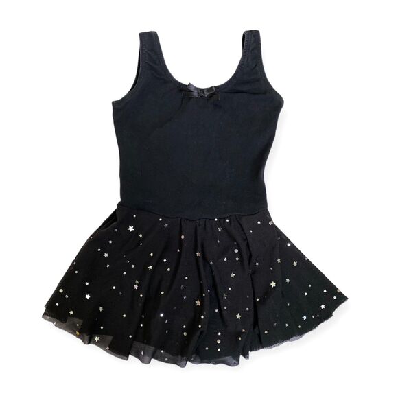 Girls Black Leotard with Skirt Size Small (4-6) Sleeveless Ballet Dance Dress - Picture 6 of 16